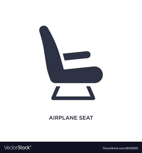 Airplane Seat Icon On White Background Simple Vector Image