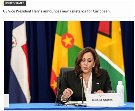 Us Vice President Harris Announces New Assistance For Caribbean By Bb