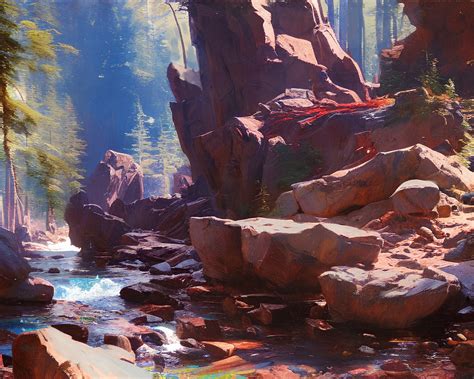 Artstation Rocky Woodlands 1