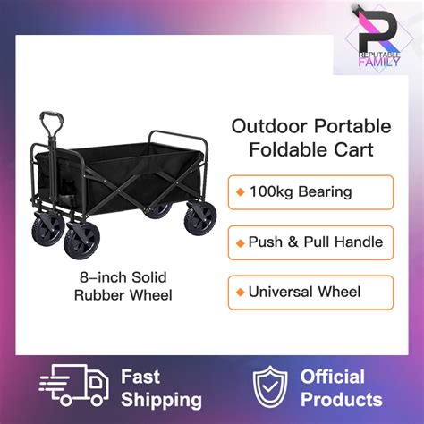 Portable Camping Cart Outdoor Picnic Camping Folding Trolley