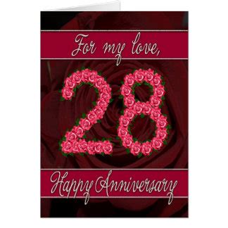 28th Wedding Anniversary Cards | Zazzle