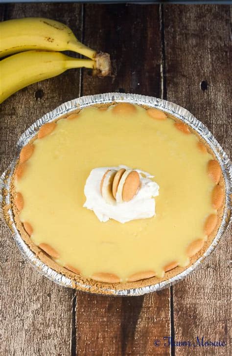 No Bake Banana Pudding Cream Pie Flavor Mosaic