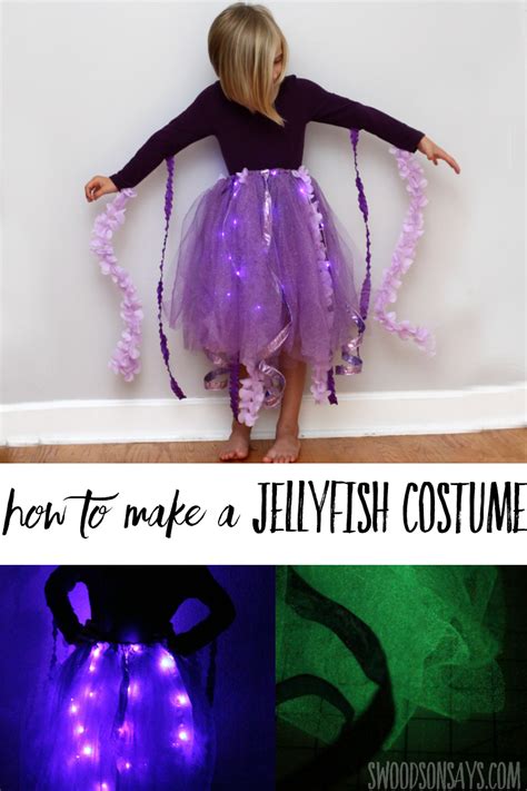 Glow in the dark diy jellyfish costume tutorial - Swoodson Says