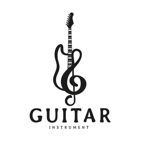 Premium Vector Instrumental Guitar Modern Logo Design Inspiration And