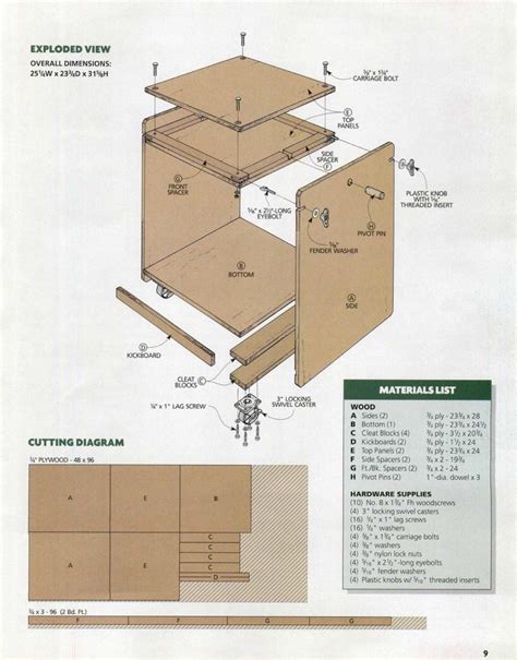 Flip Top Tool Stand Free Plans Printable Templates Free