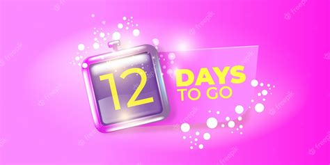 Premium Vector 12 Days To Go Banner Design Template