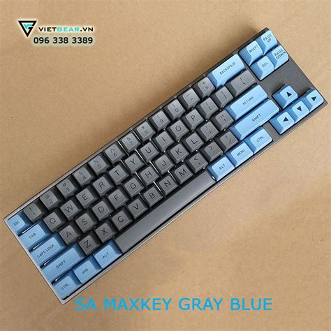 Sa Maxkey Gray Blue 127 Nút Abs Double Shot Vietgearvn