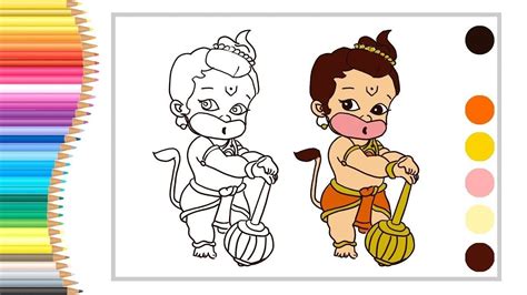 Lord Hanuman Drawing How To Draw Lord Hanuman Step By Step Bajarang