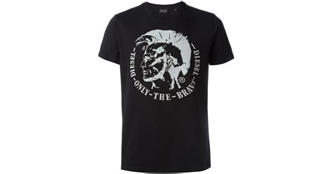 Diesel Only The Brave Embossed T Shirt In Black For Men Lyst