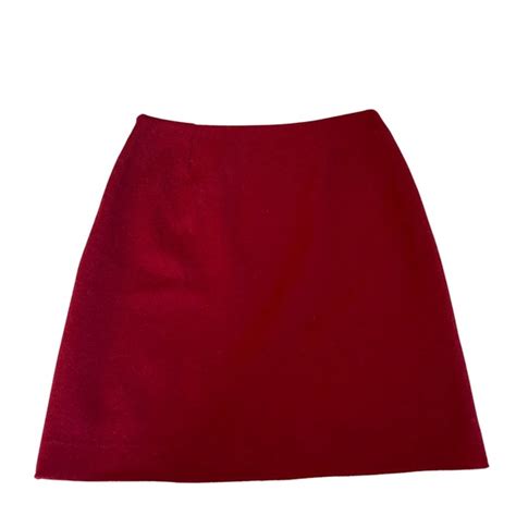 Boden Skirts Vintage Red 0 Wool Skirt By Boden British Tweed By