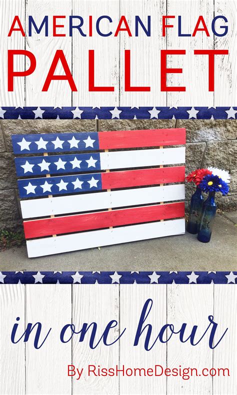 DIY your own American Flag pallet in under an hour! | Diy wood pallet