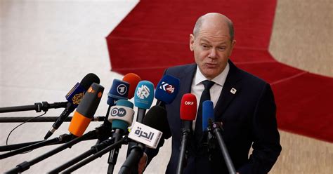 Bundeskanzler Olaf Scholz Dringt Bei Eu Gipfel Auf Waffenruhe In Gaza Gmx