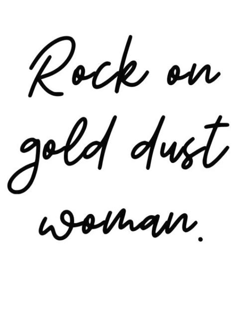 Rock On Gold Dust Woman Poster Steve Nicks Print Stevie Ac