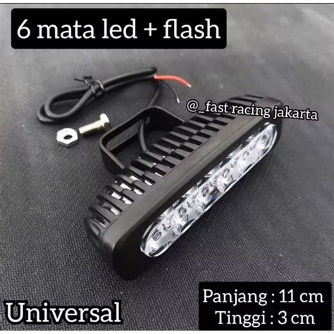 PUTIH MATA Spotlight 24 Volt LED CWL 6 Eyes Flash Cree Truck Bus Canter