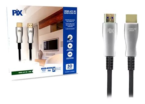 Cabo Hdmi 2 1 8k Hdr Fibra Ótica Ativa 30 Metros Parcelamento sem juros