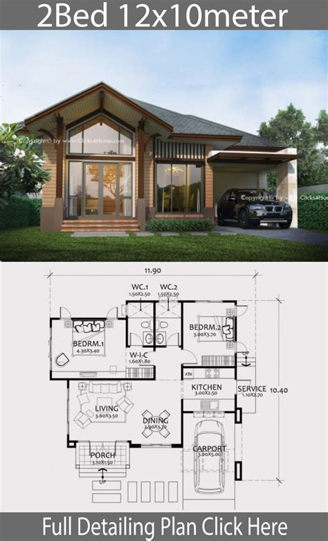 100 Stunning A House Plan For 2 Bedroom Not To Be Missed