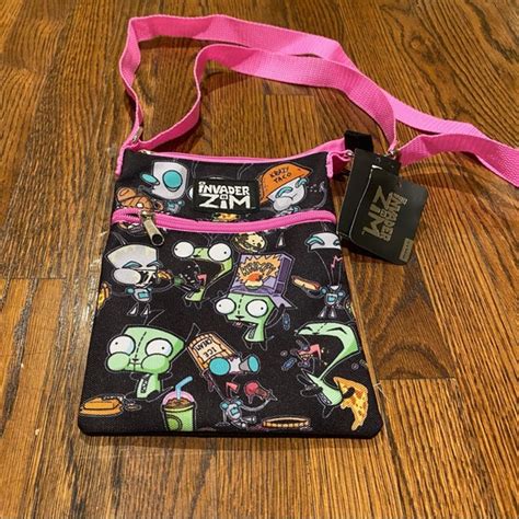 Bioworld Bags Sale Invader Zim Gir Crossbody Robot Snacks Food