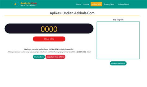 Aplikasi Undian Atau Software Pengacak Nomor Dan Angka