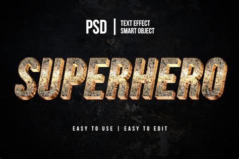 Premium Vector Superhero 3d Editable Text Effect