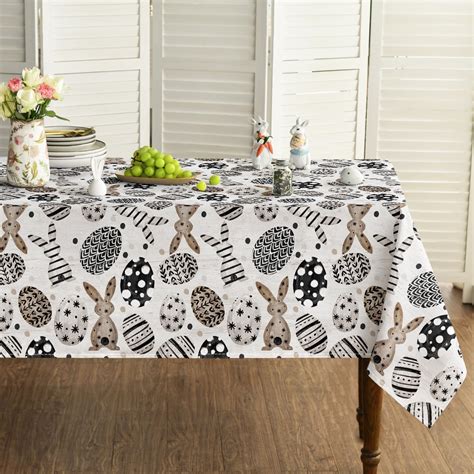 Amazon Horaldaily Easter Tablecloth Inch Rectangular Wooden