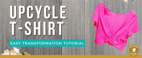 DIY Crop Top with a regular T-shirt. Easy Upcycled Tutorial.