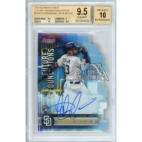 Fernando Tatis Jr 2019 Bowman S Best Foundations Blue Autograph Rookie