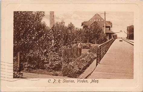 Cpr Station Virden Manitoba Train Railway Depot C To Brandon Mb