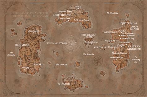 updated azeroth world map from volume 3 of chronicle (including kul ...