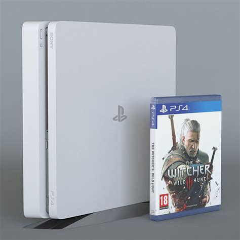 Sony Playstation 4 slim white 3D model | CGTrader