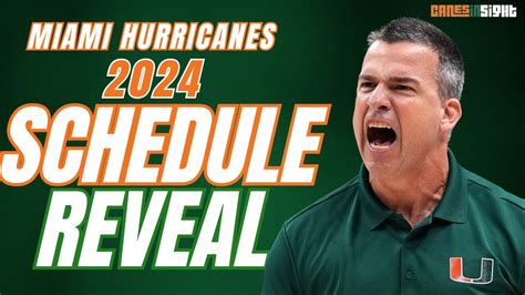 INSTANT REACTION 2024 Miami Hurricanes Schedule Release YouTube