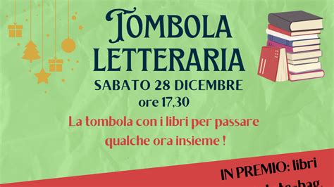 Tombola Letteraria Sabato Dicembre Alla Libreria Iobook