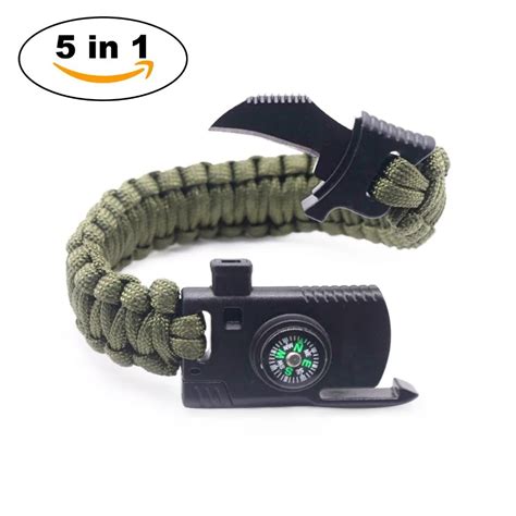 Braided Bracelet Edc Men Multi Function Paracord Survival Bracelet