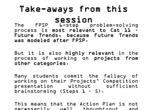 Ppt Future Problem Solving Programme Fpsp Six Steps In Problem