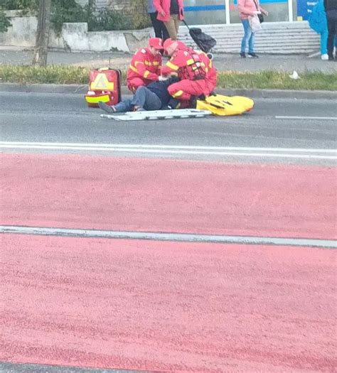 Accident pe bulevardul Titulescu din Slatina în zona Kaufland Pieton