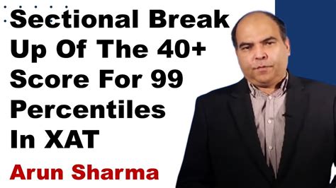 Sectional Break Up Of The 40 Score For 99 Percentiles In XAT Arun