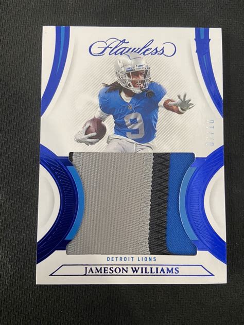 Panini Flawless Rc Jameson Williams Patch