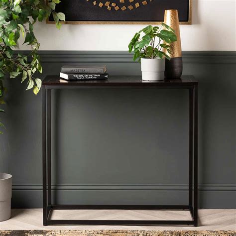 Solenn Black Console Table Modern Console Table Black Console