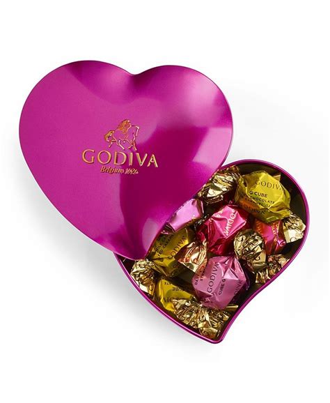 Godiva Valentine S Heart Tin Chocolate Box 12 Pieces Macy S