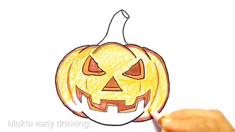 How To Draw Halloween Pumpkin Step By Step Easy Draw