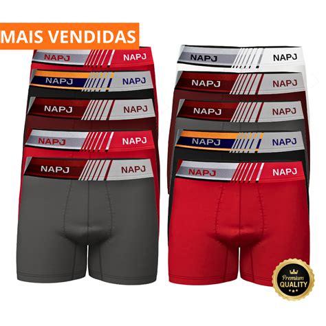 Kit 10 Cueca Masculino Boxer Microfibra Adulto Original Super