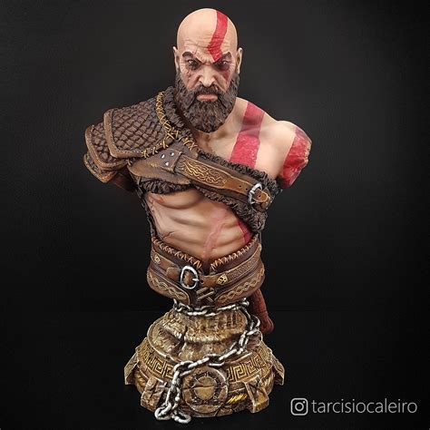 Stl File Kratos Bust・3d Printable Model To Download・cults