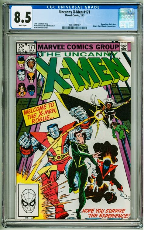 The Uncanny X Men 171 Direct Edition 1983 CGC 8 5 White Pages