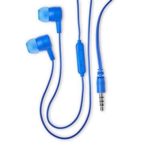 Onn Earbuds With Mic Blue Earbuds With Mic Earbuds