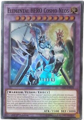 Yugioh Elemental HERO Cosmo Neos Super Rare SAST EN036 1st Ed