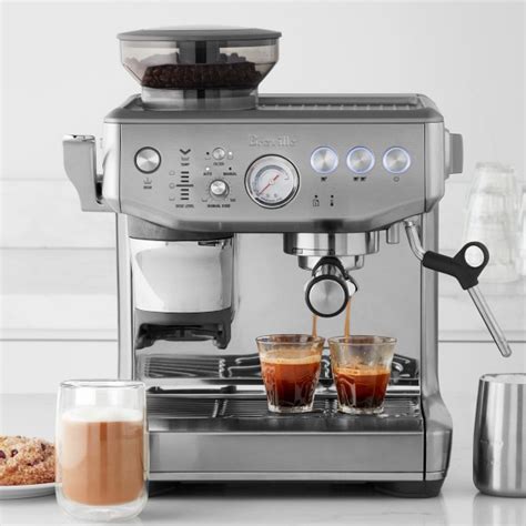 Breville Barista Express Impress Espresso Machine In Brushed Stainless