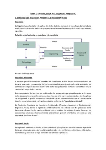 Tema 1 Introduccion A La Ingenieria Ambiental Pdf