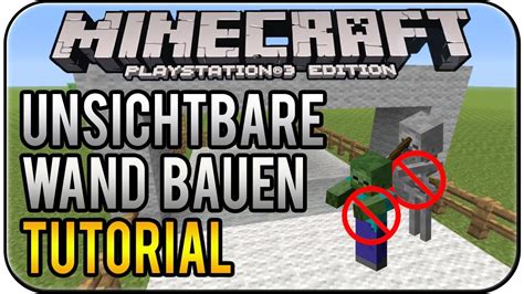 Minecraft Ps Edition Unsichtbare Wand Bauen Tutorial Deutsch Hd