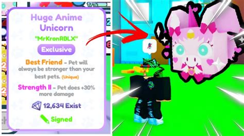 I Bought MrKronRBLX Huge Anime Unicorn In Pet Simulator X YouTube