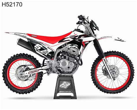 KIT GRÁFICO CRF 250 F 2019 A 2022 HRC WHITE TLD H52170 5inco