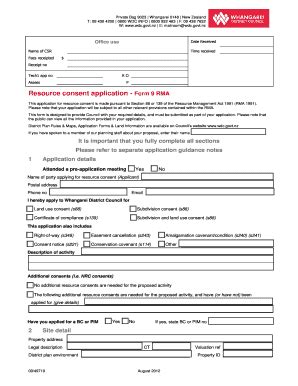 Fillable Online Wdc Govt Resource Consent Application Form 9